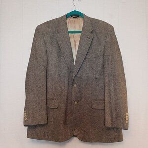 Bert Pulitzer Men's Tan Silk Tweed Blazer/Sports Coat Size 46